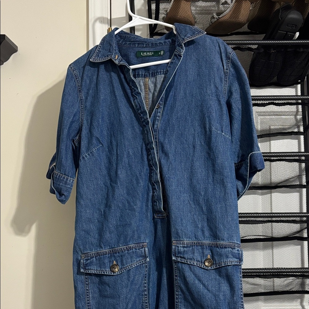 Lauren Ralph Lauren Blue Denim Jumpsuit